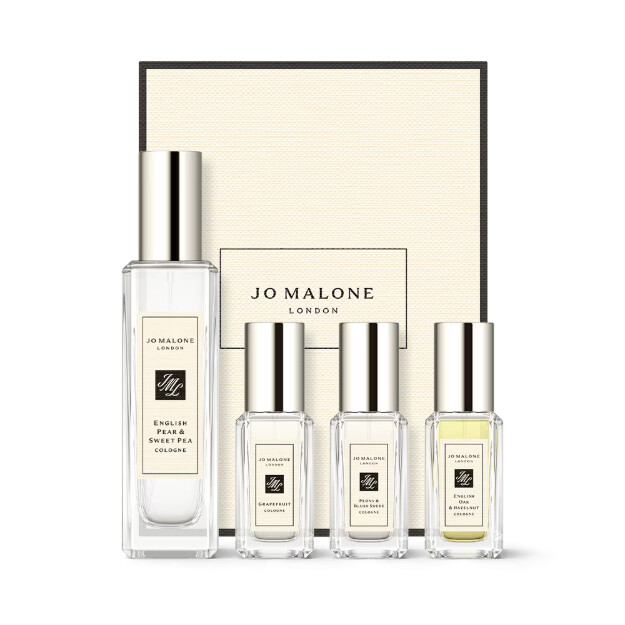 colección de capas de aromas de pera inglesa y guisante de olor