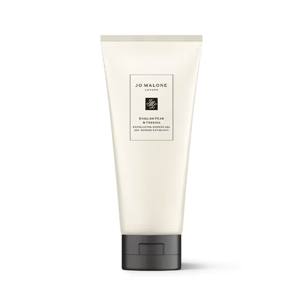 gel de ducha exfoliante de pera inglesa y fresia