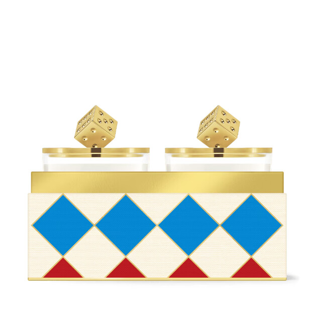 dúo de velas decoradas