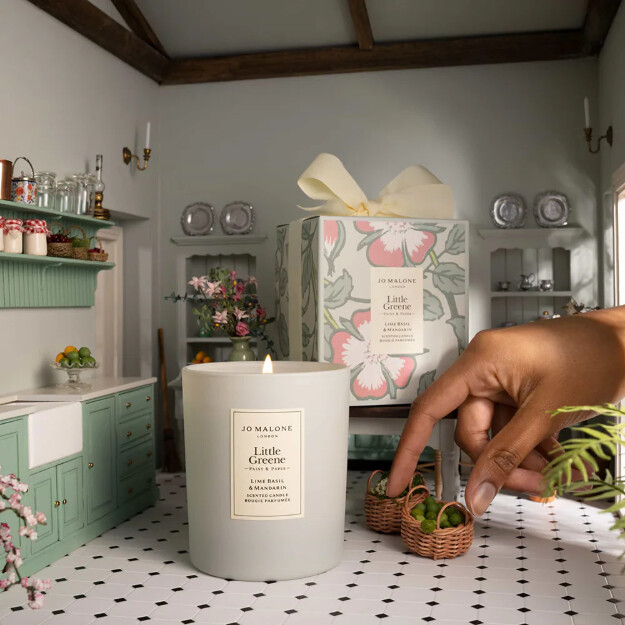vela aromática little greene de lima albahaca y mandarina